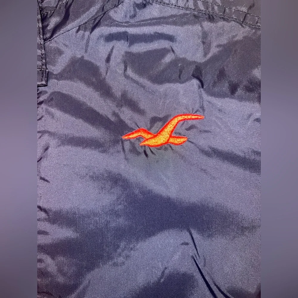 Y2K Style Hollister Men’s Black Red Windbreaker Jacket Medium | EUC - Picture 8 of 12